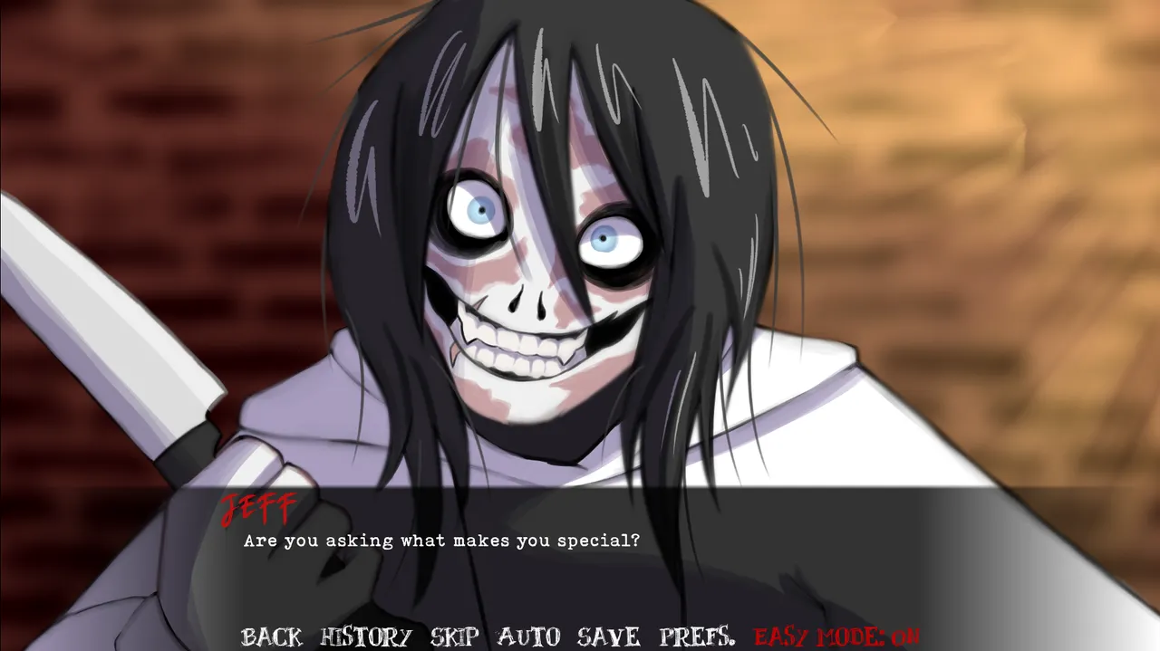 Fear Me Jeff the Killer holding a knife