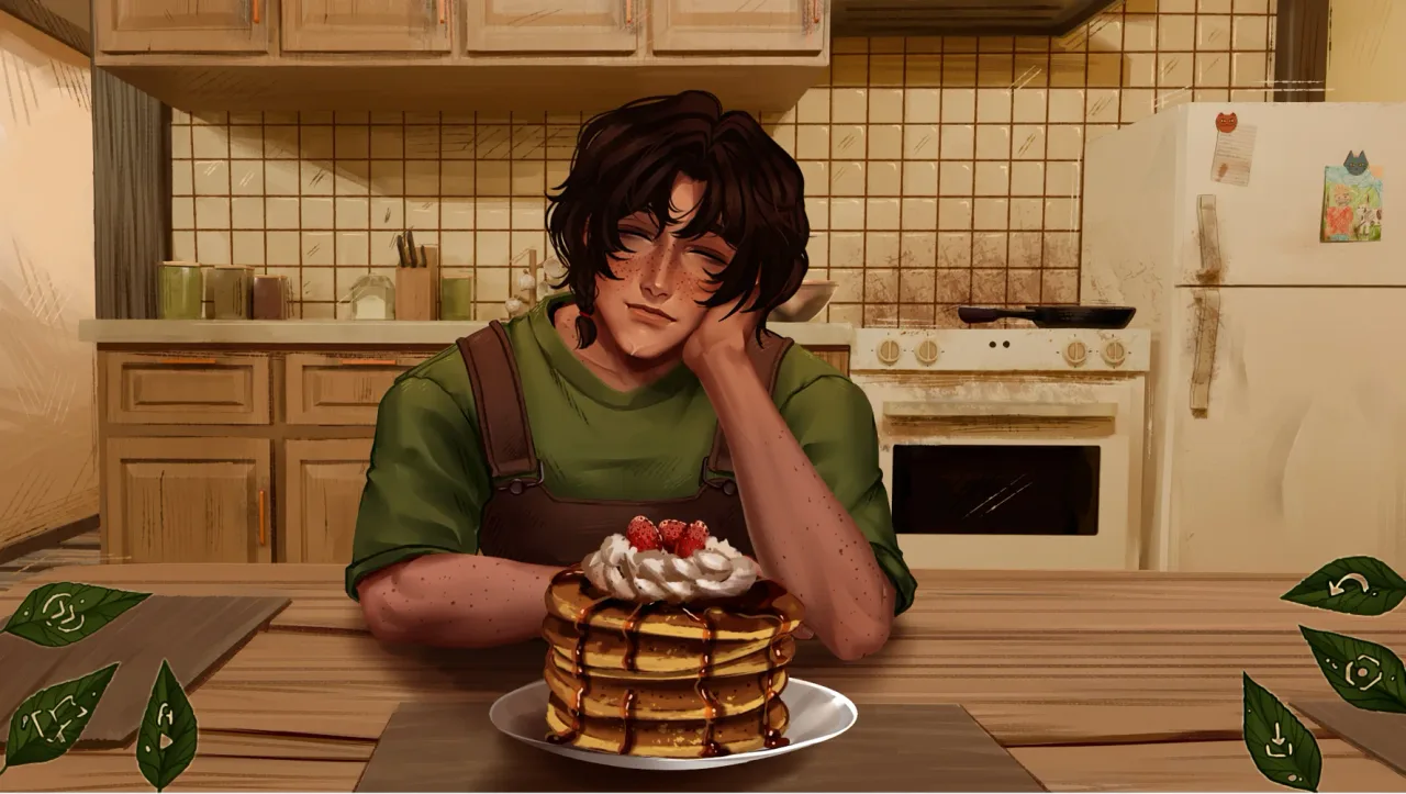 Silas sits across the breakfast table in The False Sun